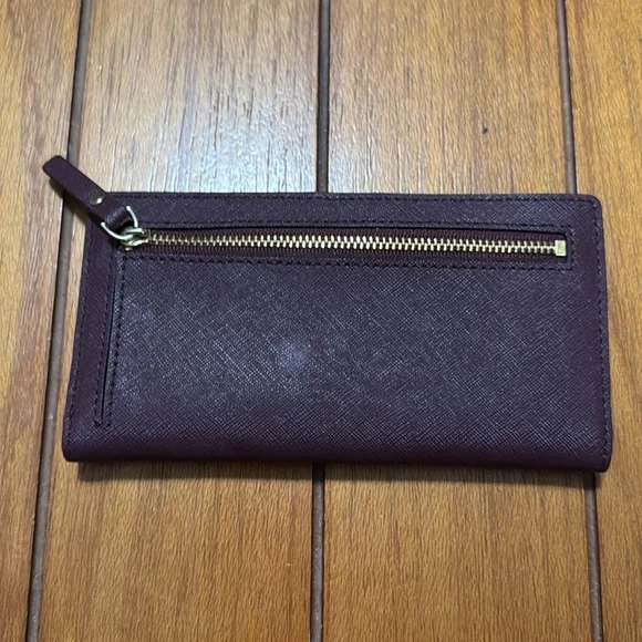 EUC Kate Spade wallet in wine color - Picture 2 of 3